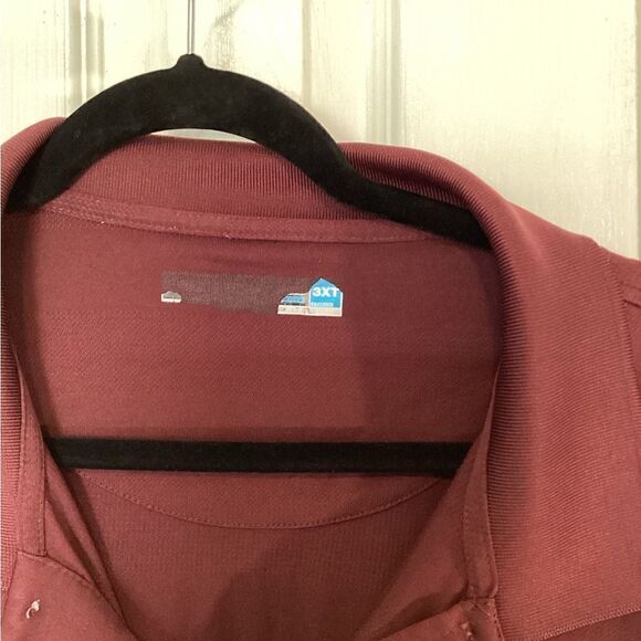 Roundtree & Yorke - Big & Tall Men’s - Performance Maroon Striped Polo - 3XT - Picture 4 of 4